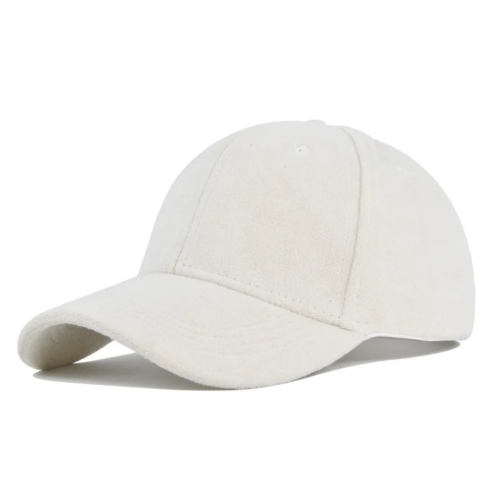 Unisex Baseball Cap aus Wildlederoptik – Verstellbare Retro Snapback Mütze | Modische Streetwear Kappe mit Kunstfell für Damen & Herren