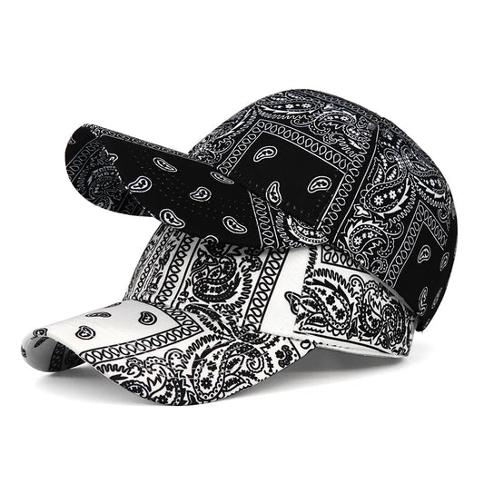Unisex Sommer Baseball Cap mit Cashew-Blumen-Muster – Verstellbare Sonnenmütze | Hip Hop Trucker Cap für Damen & Herren
