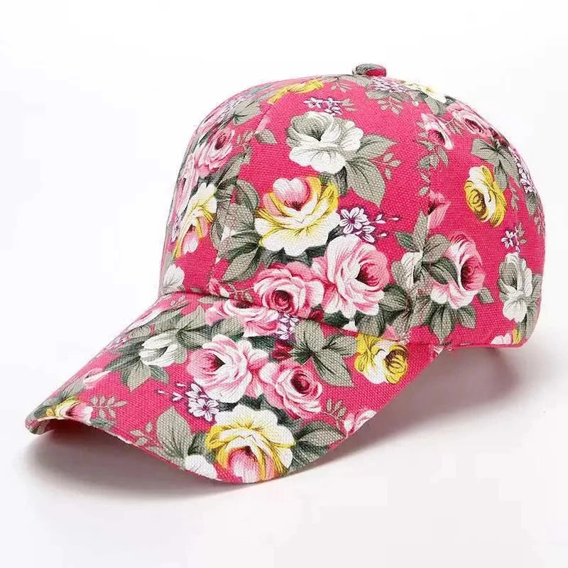 Unisex Trucker Cap mit Blumenmuster – Verstellbare Sommermütze | Modische Streetwear Baseball Cap für Damen & Herren