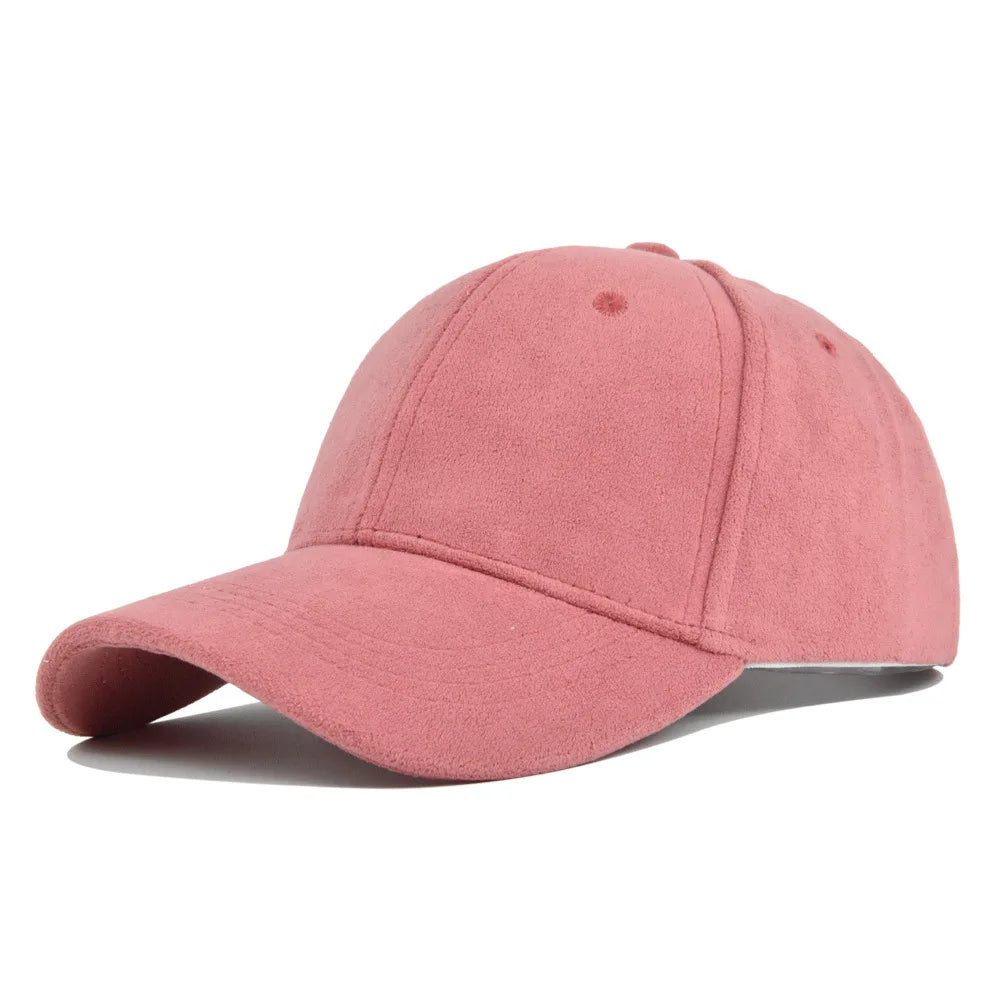 Unisex Baseball Cap aus Wildlederoptik – Verstellbare Retro Snapback Mütze | Modische Streetwear Kappe mit Kunstfell für Damen & Herren