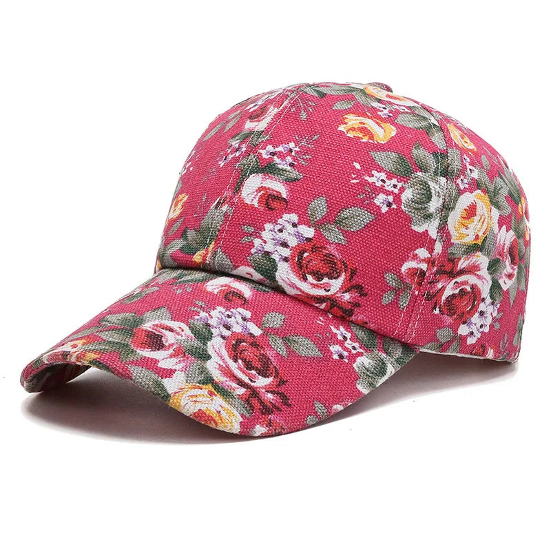 Unisex Trucker Cap mit Blumenmuster – Verstellbare Sommermütze | Modische Streetwear Baseball Cap für Damen & Herren