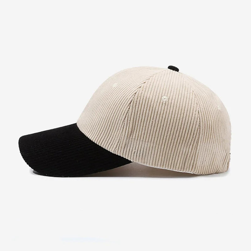Unisex Cord Baseball Cap – Verstellbare Sonnenmütze | Modische Outdoor & Freizeitkappe für Damen & Herren