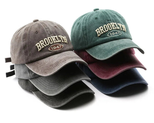 Unisex Baseball Cap mit „Brooklyn“-Stickerei – Verstellbare Baumwollkappe | Retro Streetwear & Hip Hop Mütze für Damen & Herren