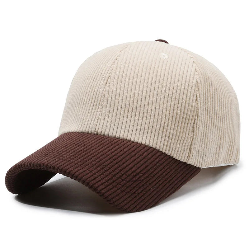 Unisex Cord Baseball Cap – Verstellbare Sonnenmütze | Modische Outdoor & Freizeitkappe für Damen & Herren