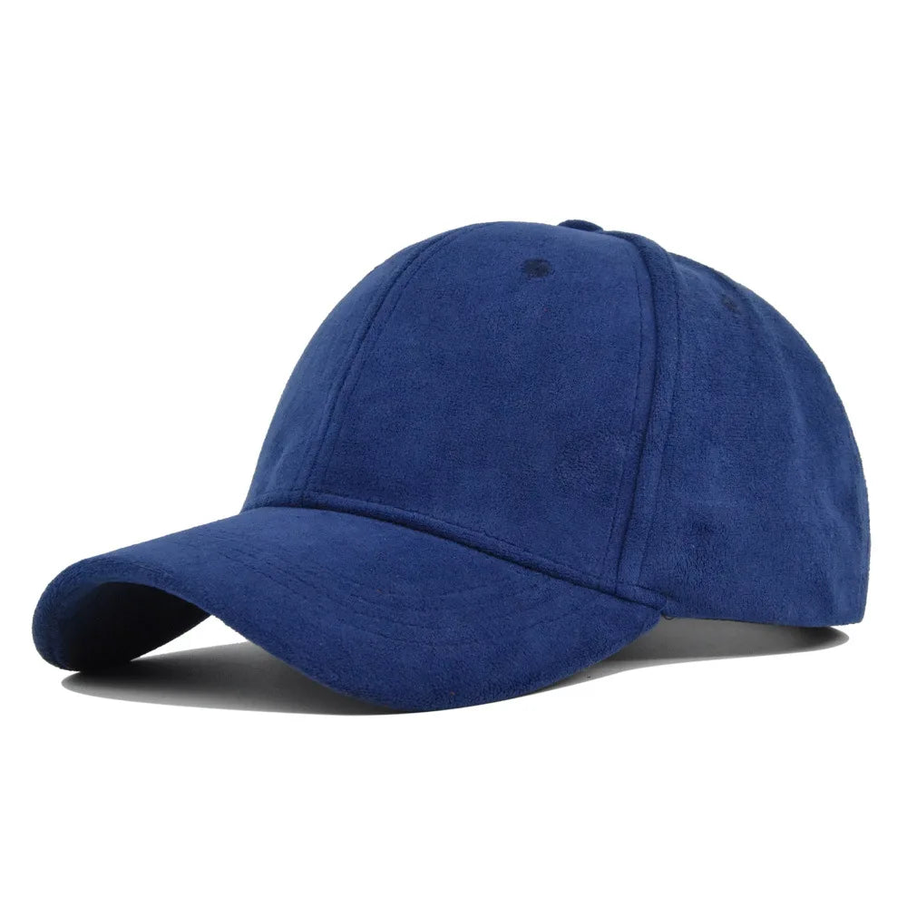 Unisex Baseball Cap aus Wildlederoptik – Verstellbare Retro Snapback Mütze | Modische Streetwear Kappe mit Kunstfell für Damen & Herren