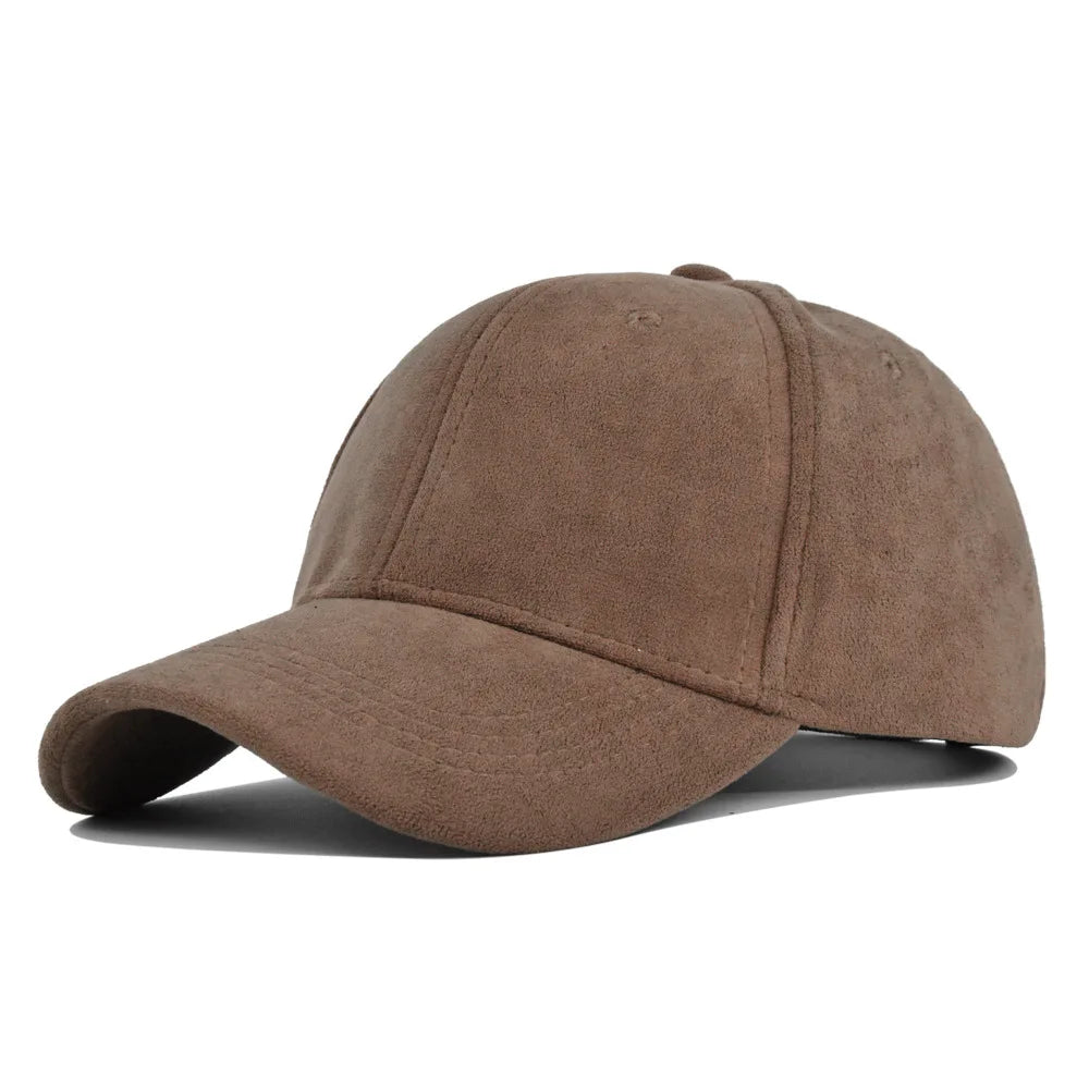 Unisex Baseball Cap aus Wildlederoptik – Verstellbare Retro Snapback Mütze | Modische Streetwear Kappe mit Kunstfell für Damen & Herren