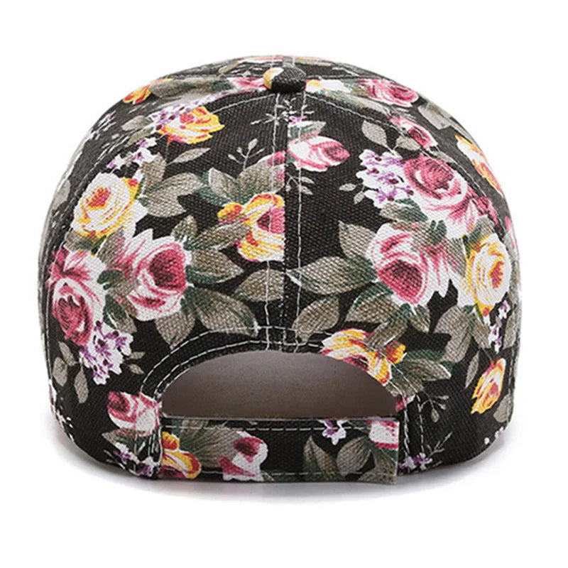 Unisex Trucker Cap mit Blumenmuster – Verstellbare Sommermütze | Modische Streetwear Baseball Cap für Damen & Herren