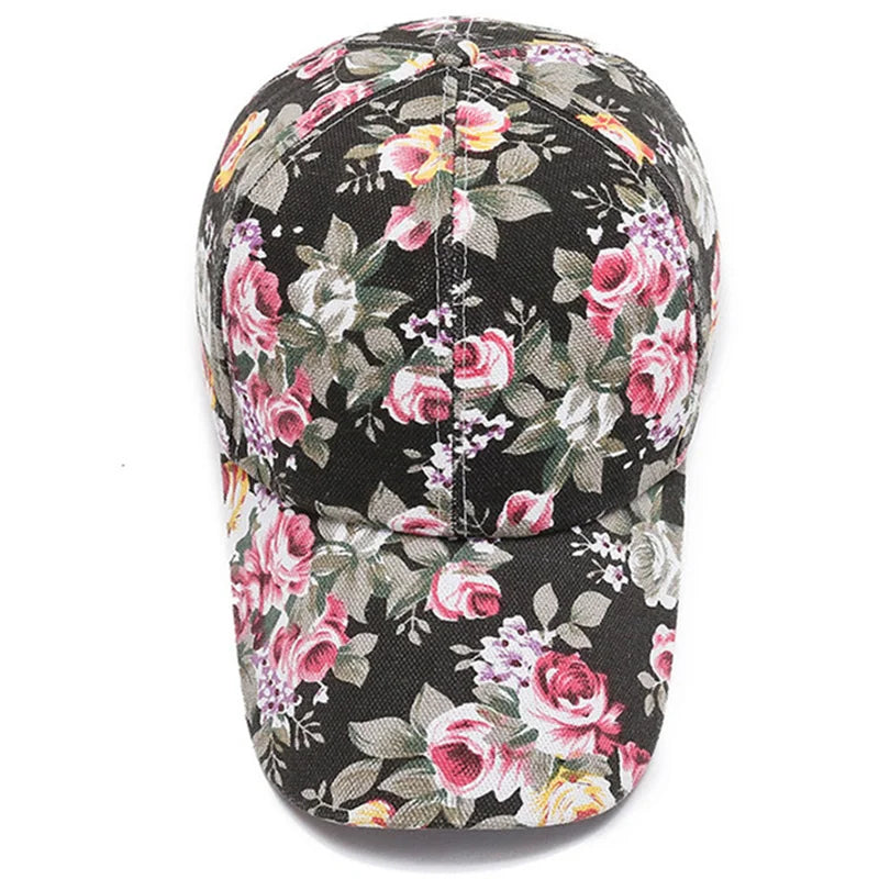 Unisex Trucker Cap mit Blumenmuster – Verstellbare Sommermütze | Modische Streetwear Baseball Cap für Damen & Herren
